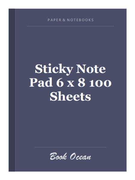 Sticky Note Pad 6 x 8 100 Sheets