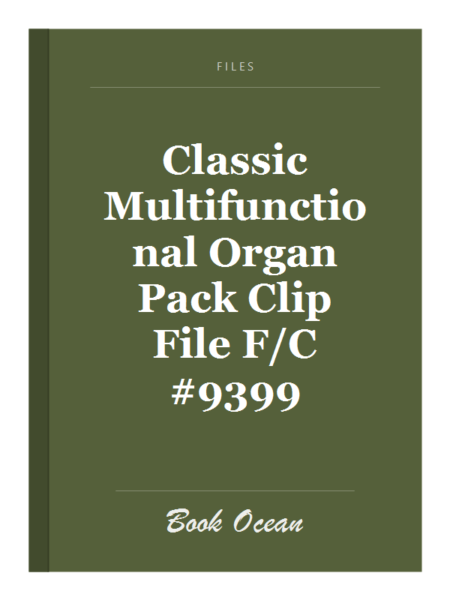 Classic Multifunctional Organ Pack Clip File F/C #9399
