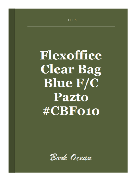 Flexoffice Clear Bag Blue F/C Pazto #CBF010