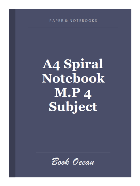 A4 Spiral Notebook M.P 4 Subject