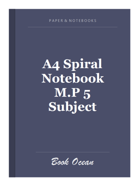 A4 Spiral Notebook M.P 5 Subject