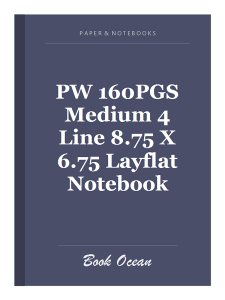 PW 160PGS Medium 4 Line 8.75 X 6.75 Layflat Notebook