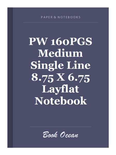 PW 160PGS Medium Single Line 8.75 X 6.75 Layflat Notebook