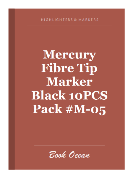 Mercury Fibre Tip Marker Black 10PCS Pack #M-05