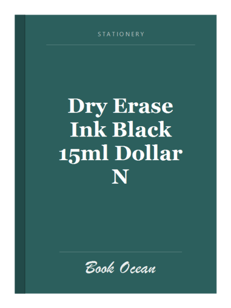 Dry Erase Ink Black 15ml Dollar N