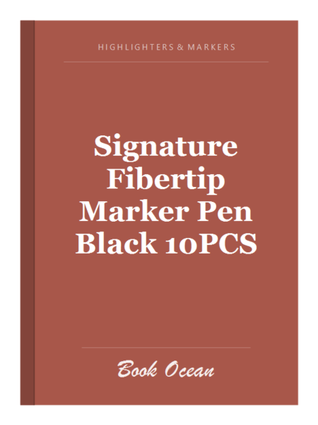 Signature Fibertip Marker Pen Black 10PCS