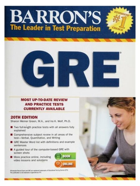 Barron s GRE The Leader In Test Preparation 20th Edition With CD Jahangir
