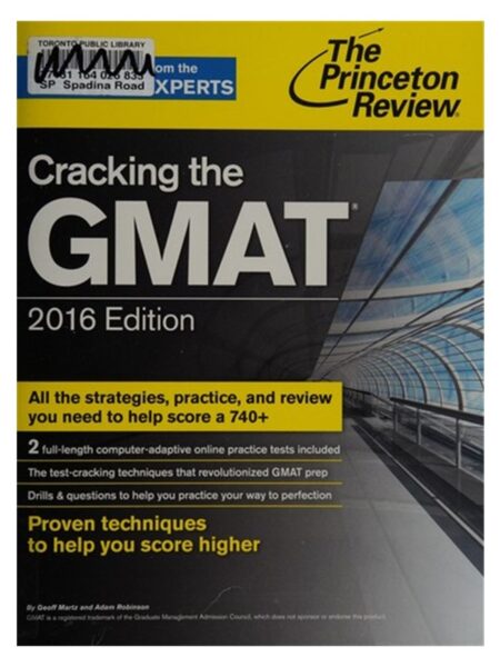 Cracking The GMAT 2016 Edition Test Prep Experts