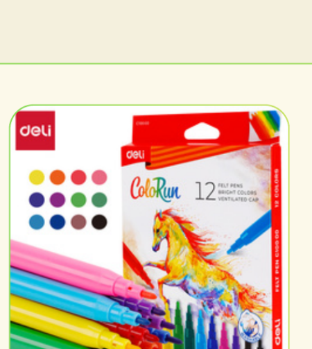 Deli 12PCS Felt Pens #C10000