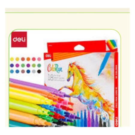 Deli 18 Coloured Felt Pen C10010 N