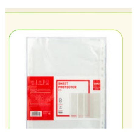 Deli 11-Hole Sheet Protector A4 PP #5710