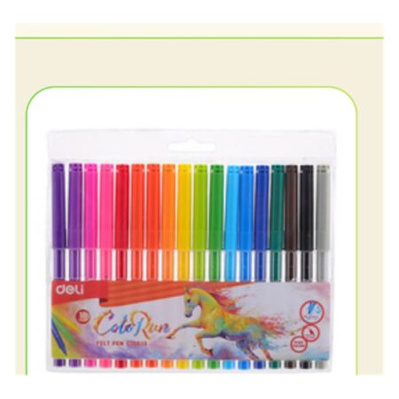 Deli 18 Coloured Felt Pen C10013