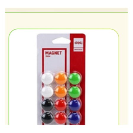 Deli Magnet 15mm 12PCS #7823